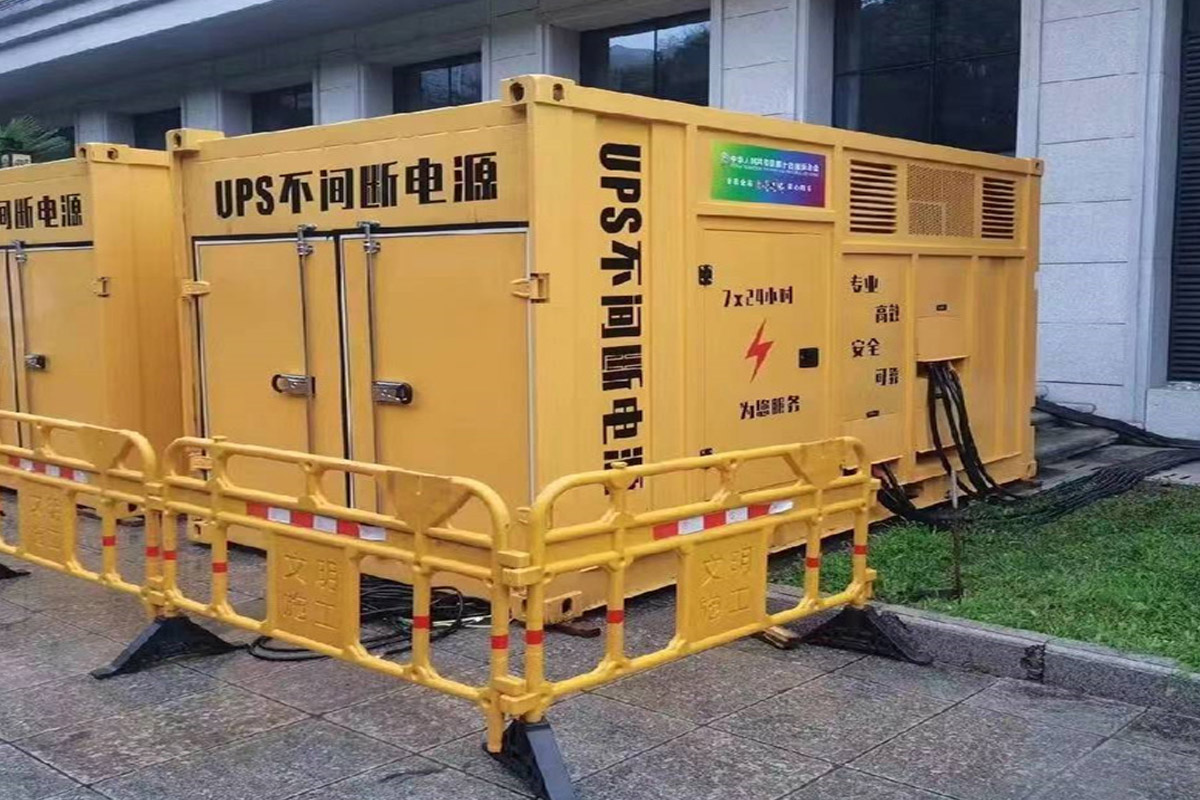 赵西垸林场发电机租赁施工现场